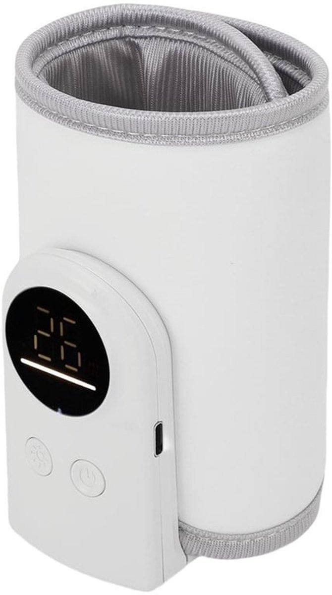 Draagbare Flessenwarmer - Babyvoeding - USB Voeding - Verstelbare Temperatuur - Geluidsloos en Efficiënt - Geschikt voor Flessen van Vers...