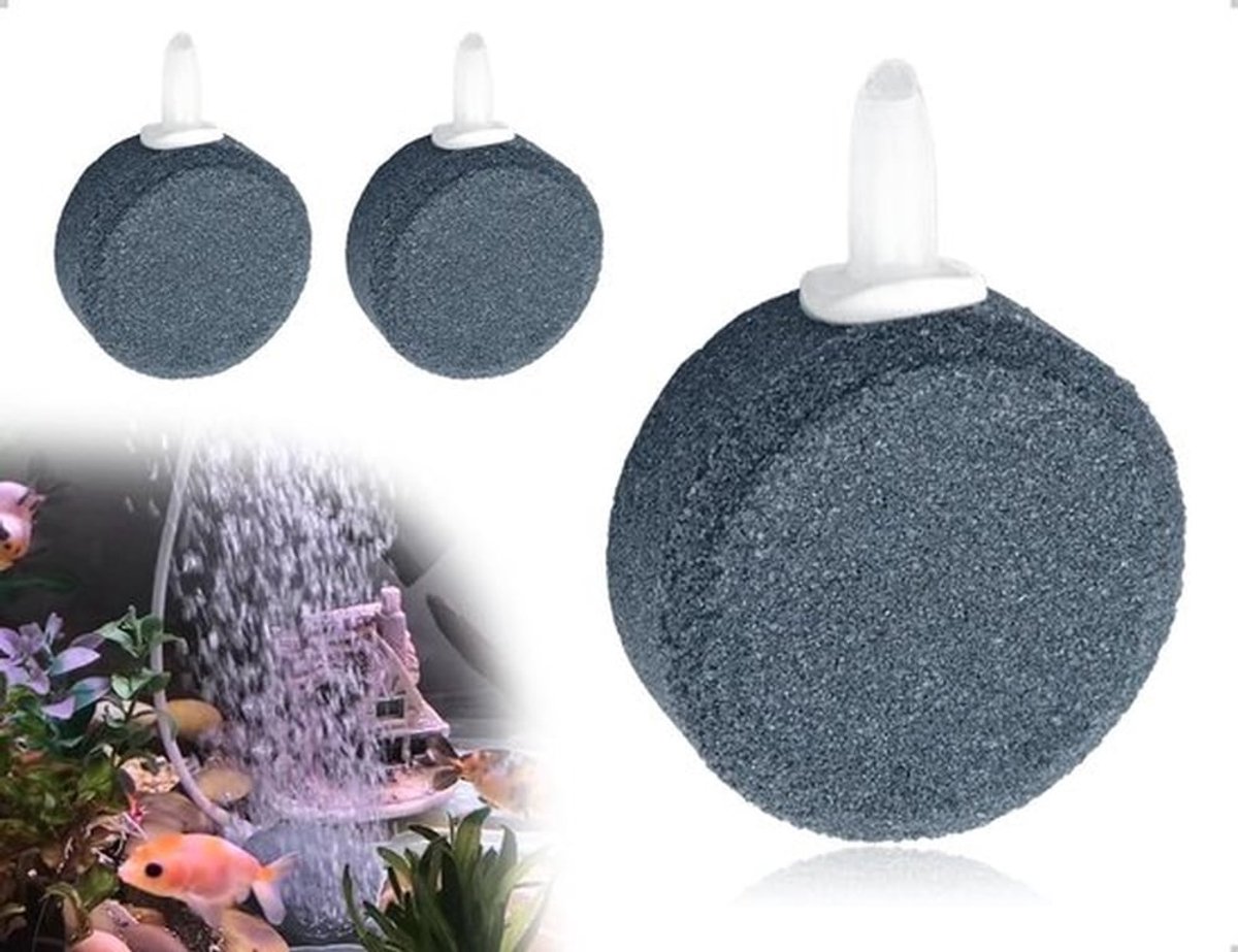 Luchtdiffuser Set van 2 - Zuurstofdiffuser - Bubbeldiffuser - Cilindrische Diffuser - 4 cm - Hoge Dichtheid
