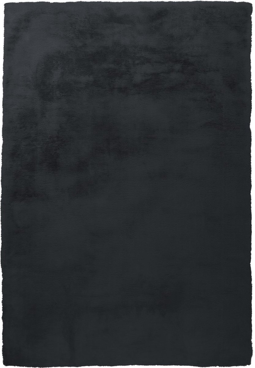 Padiro hoogpolig vloerkleed 180 x 280 cm - antraciet - modern effen design - geschikt voor vloerverwarming - van polyester