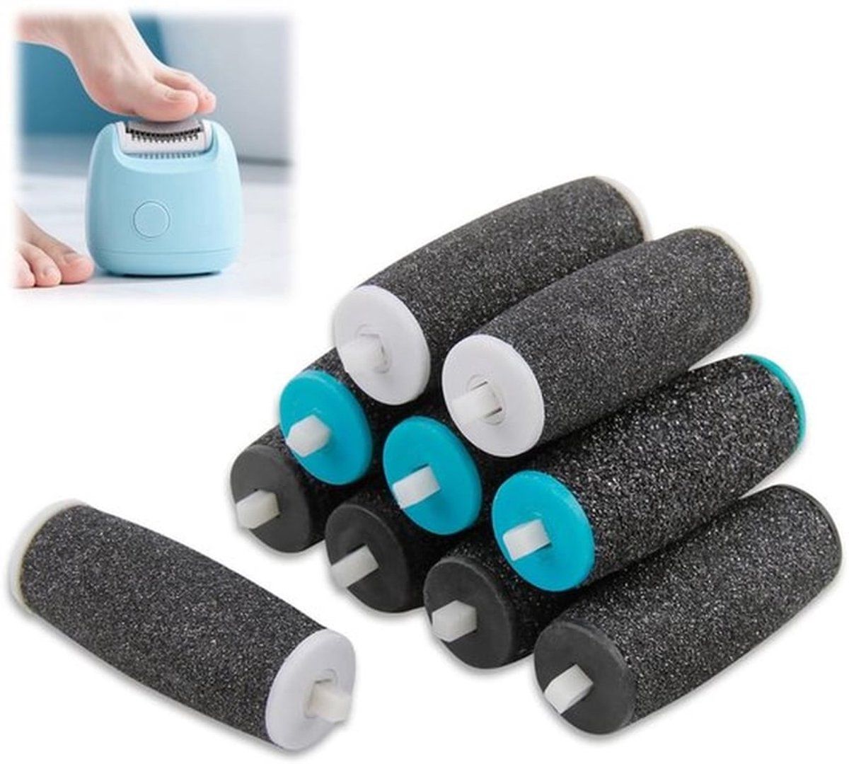 Reservrollen 10 stuks - Eeltverwijderaar - 3 hardheidsgraden - Geschikt voor zachte/harde huid - Compatibel met Scholl Velvet Smooth - Ideaal voor voetverzorging