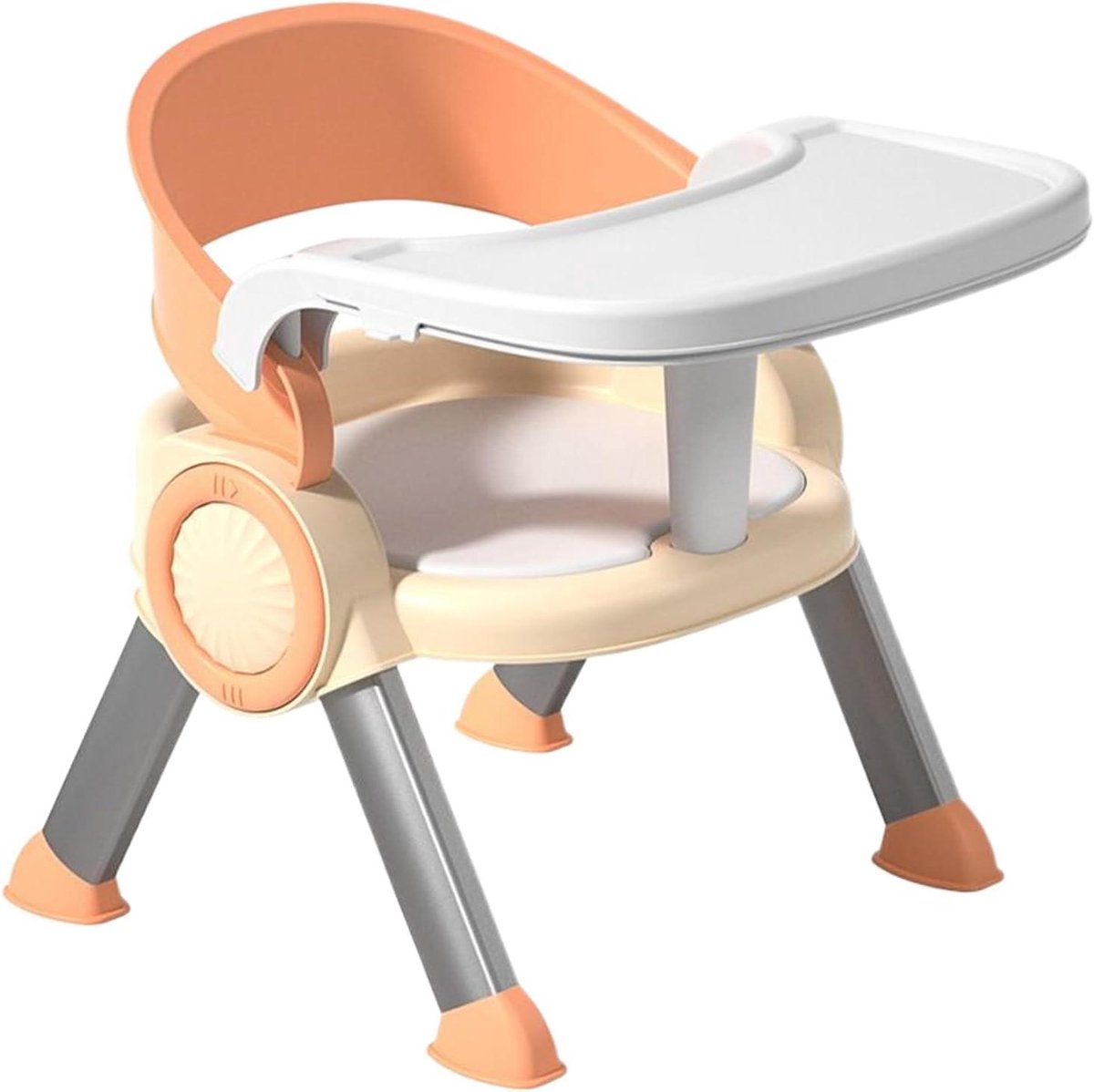 Kinderstoel - Eetstoel Kruk - Veilig Eten - Antislip Pads - 385 x 34 x 33 cm - Oranje