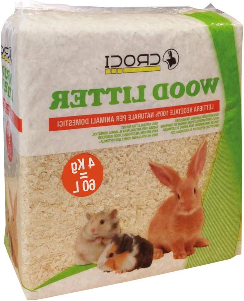 Houten Strooisel - Bodembedekking Kleine Dieren - Hygiënisch Verblijf - 100% Natuurlijk - 4 kg - Natuurlijk