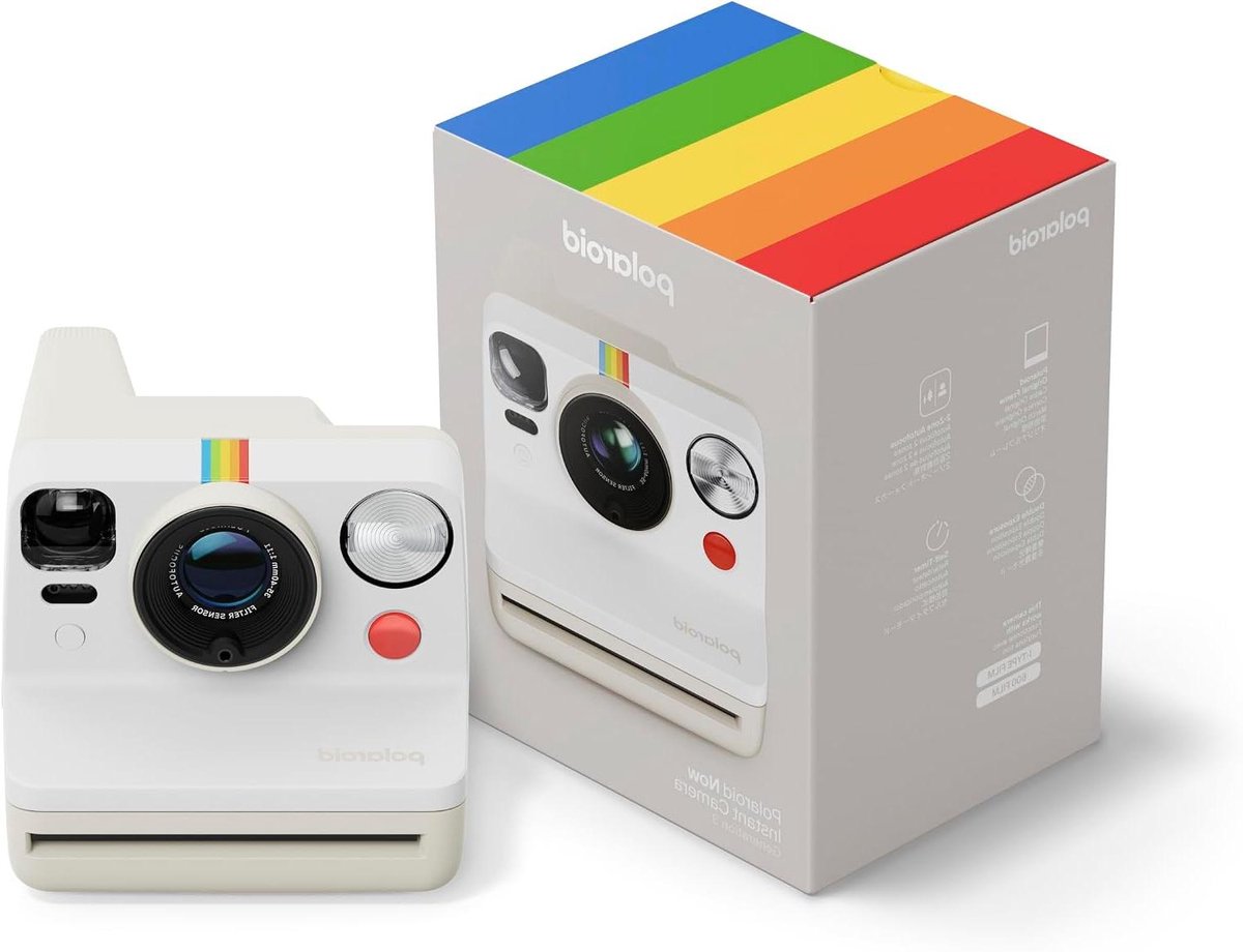Instant Camera - Direct Klaar Camera - Foto's Maken - Dubbele Lens Autofocus - Volledig Formaat - Wit