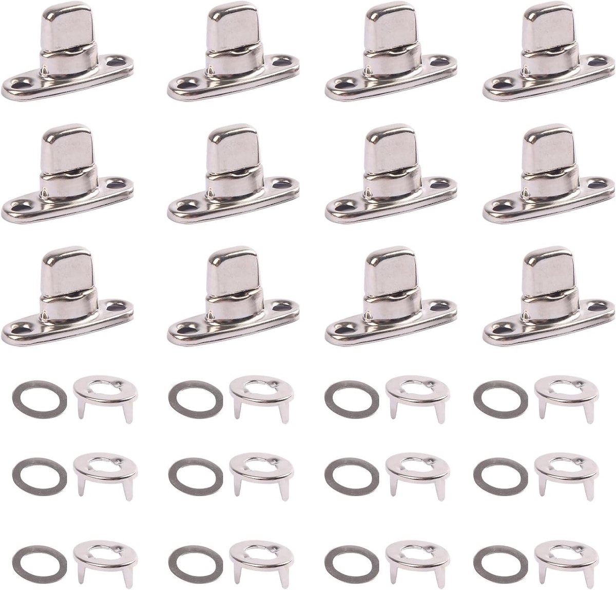 Twist locks van zinklegering 30 x 20mm voor ronde ogen, ideaal voor zeilen, tarpaulins en bevestigingen