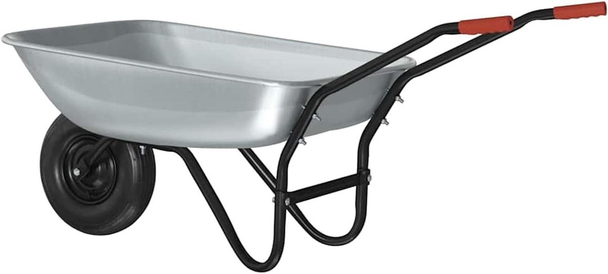 Kruiwagen - Schuifwagen Tuin - Tuinieren Zwaar Werk - Robuuste Stalen Constructie - 133 x 62.5 x 58 cm