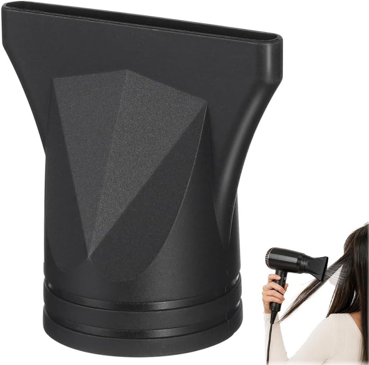 Diffuser Opzetstuk voor Föhn - Zwart - 4,5 cm - Hittebestendig Materiaal - Voor Professionele Styling