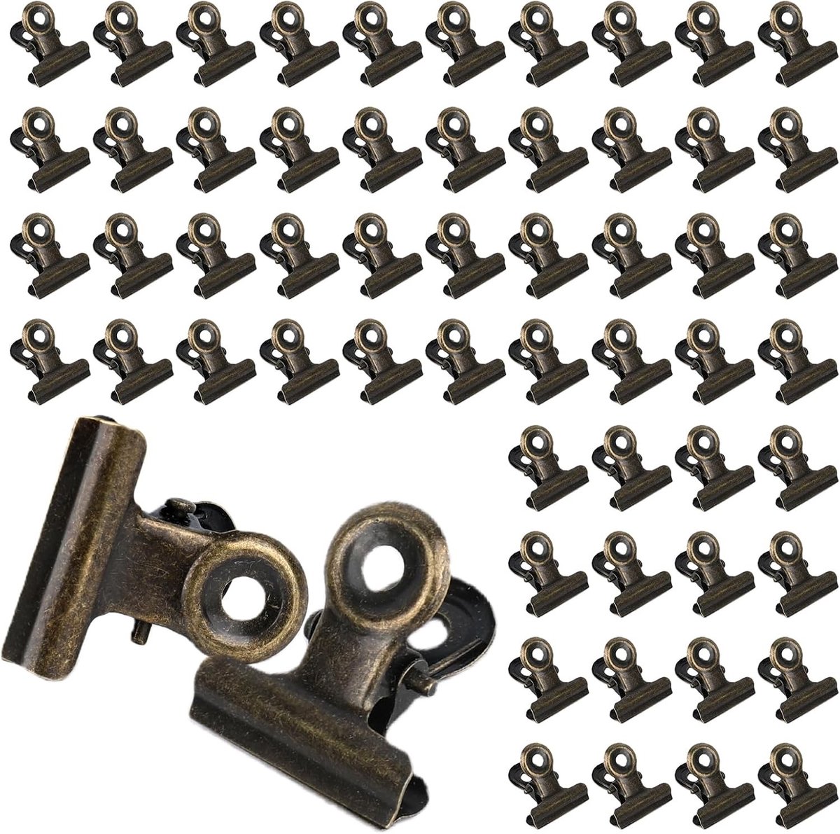 Foldback Klemmen - Brons - 22 mm - Metalen Multifunctionele Scharnierklemmen voor Documenten en Foto's