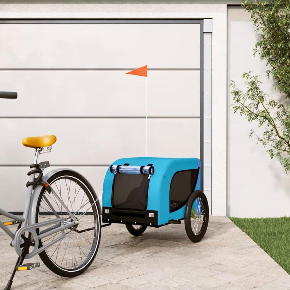 Fietskar voor honden - Hondenkar Aanhanger - Comfortabel Reizen - Robuust IJzeren Frame - 865 x 59 x 105 cm