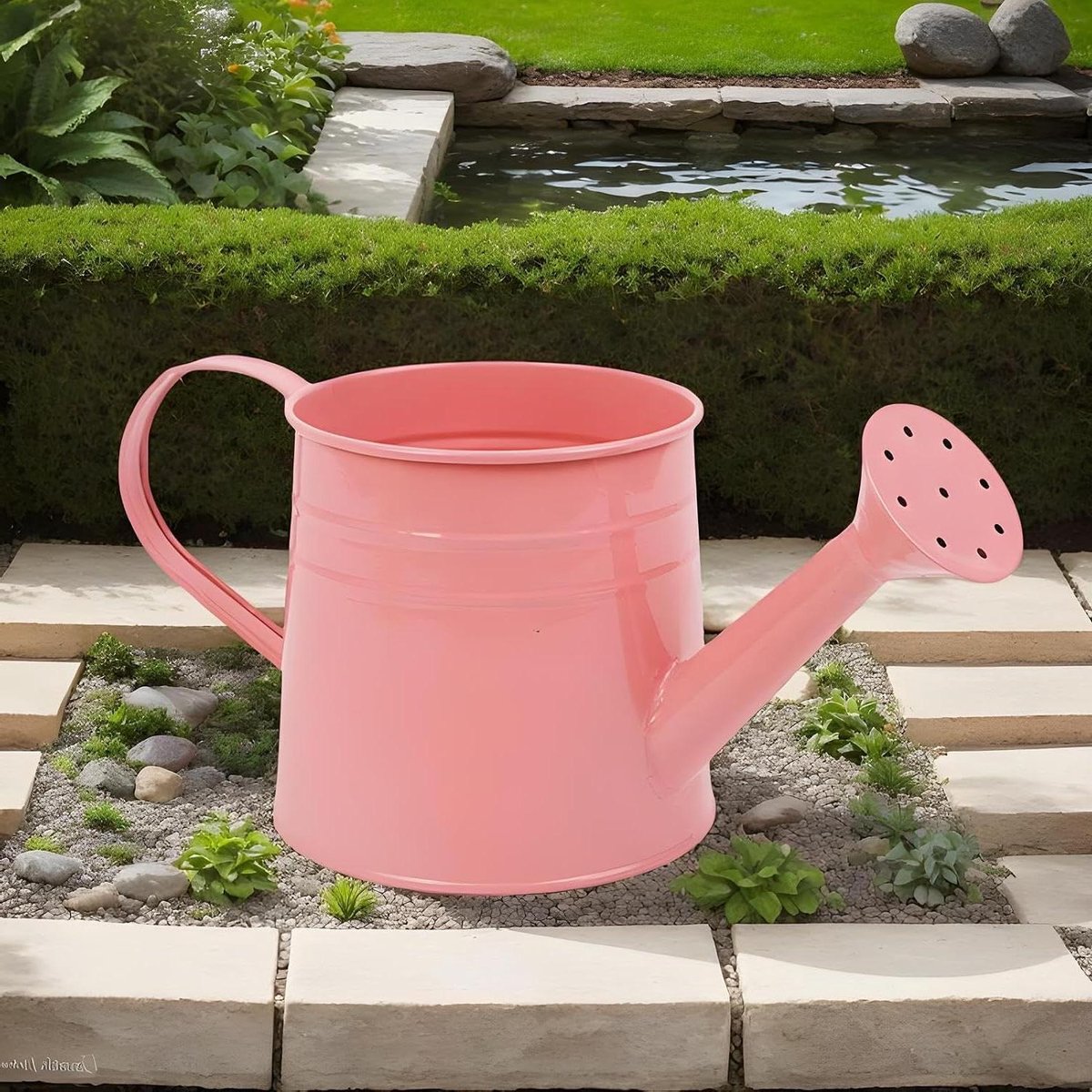 Metalen Gieter - Waterplanten Sproeier - Binnen Tuinieren - Lange Tuit - 10.7 x 22.7 cm - Roze