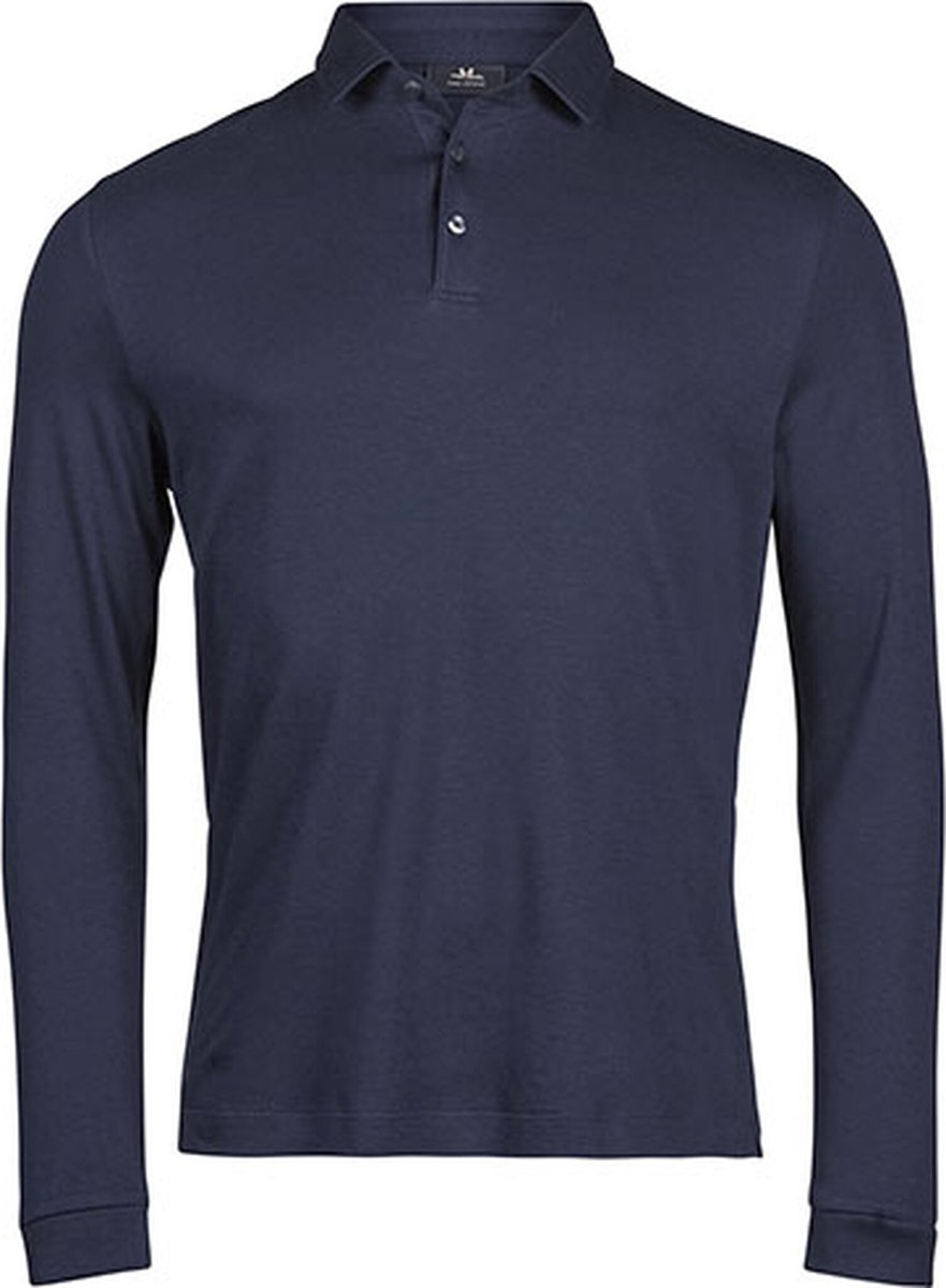 Tee Jays Pima Cotton Long Sleeve Polo TJ1442 - Navy - XL