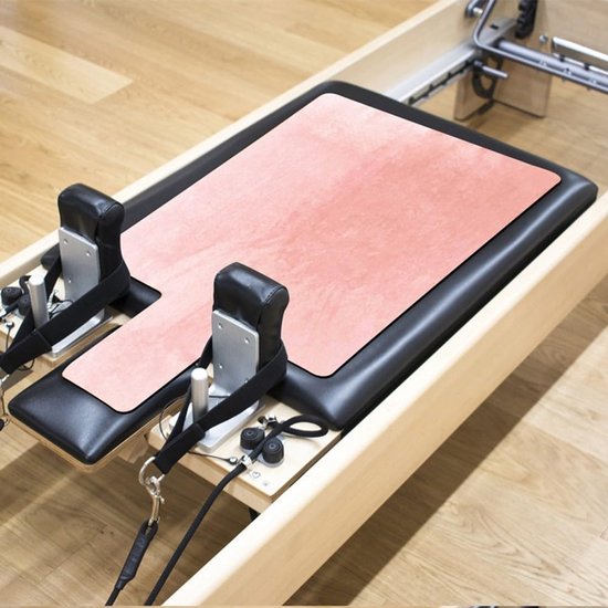 Pilates Reformer Mat - Fitness Handdoek - Sporten Binnen - Anti-Slip Siliconen Basis - 996 x 61 cm - Roze van Pilates Reformer Mat — afbeelding 3