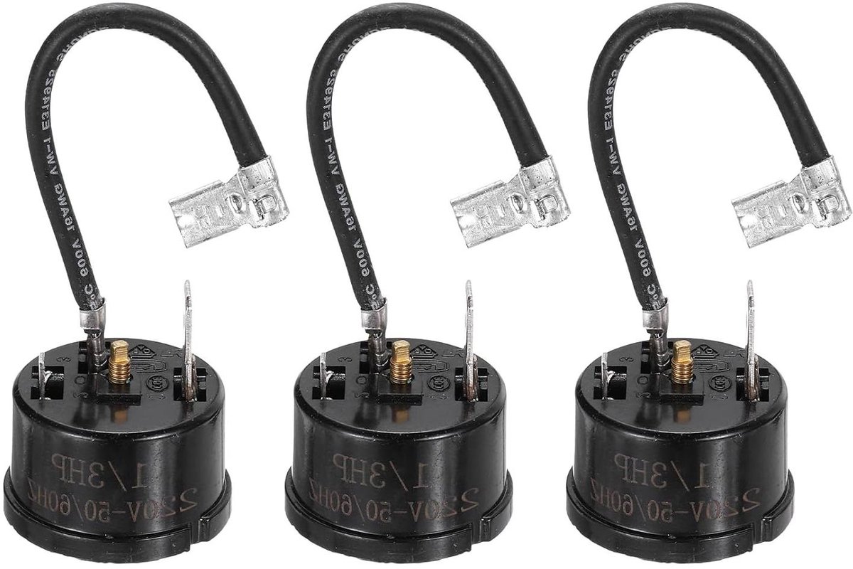 Overload Bescherming - Compressor Beveiliging - Koelkast Reparatie - Hittebestendig Materiaal - 3 Stuks - Zwart