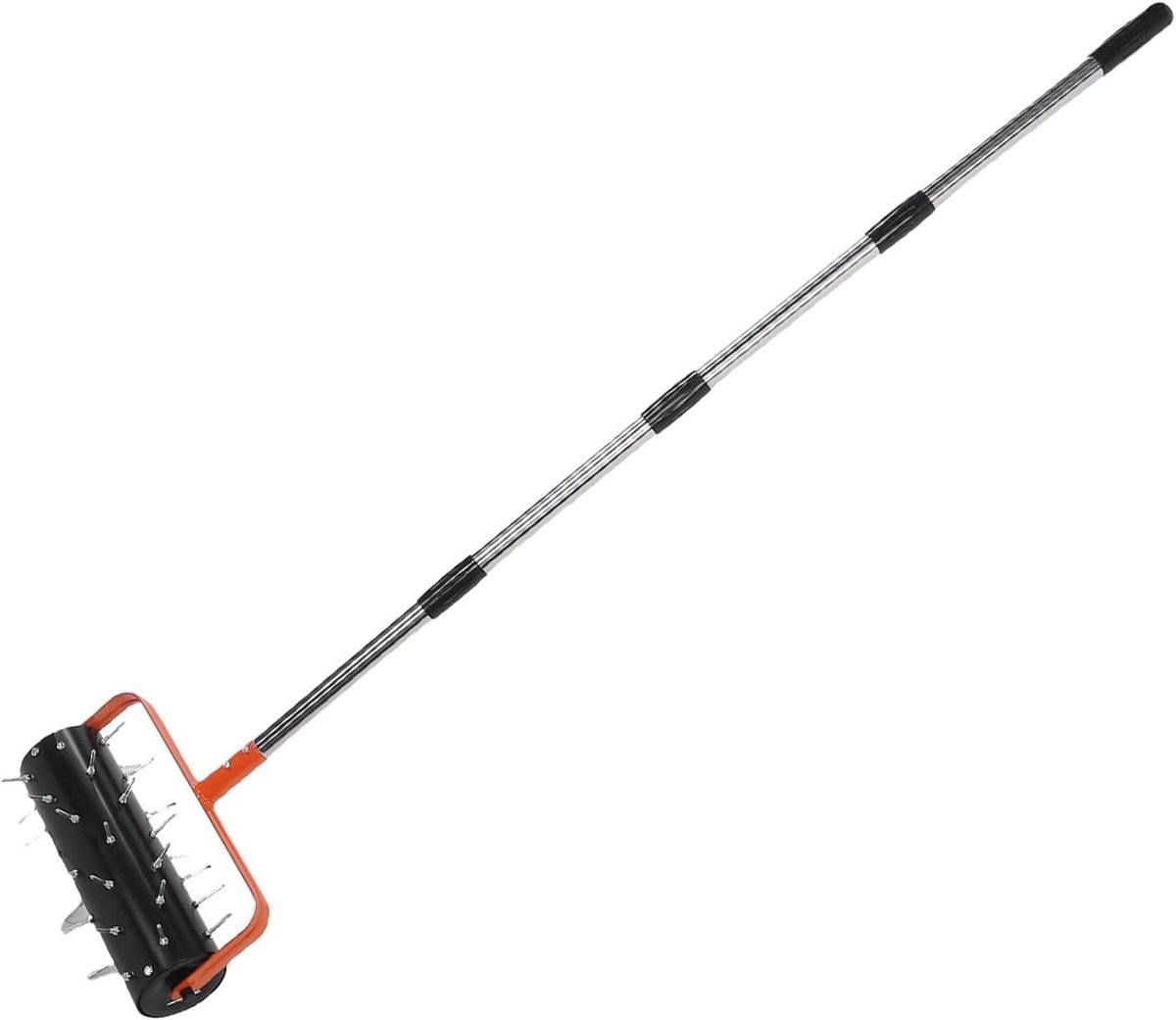 Gazon Beluchter - Grasbeluchter Rol - Gazon Onderhoud - 42 Verharde Spikes - 43 x 30 x 28 cm - Zilver