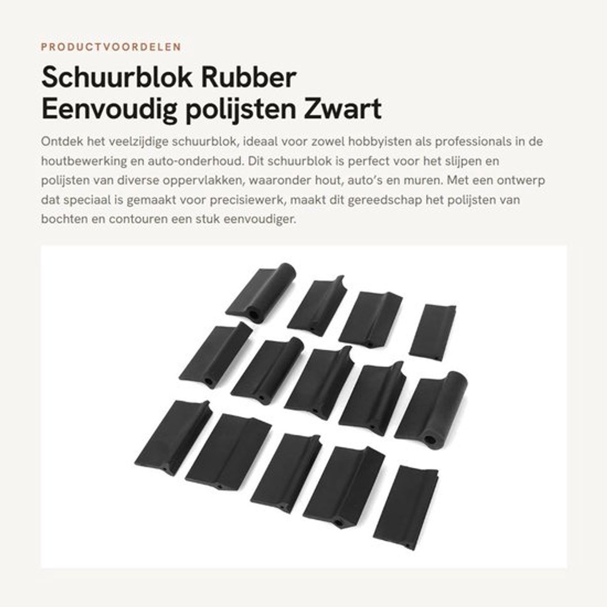 Schuurblok 90 graden - Schuurblok met steel - Schuurpapier - Rubber - 14 stuks - Voor houtbewerking en polijsten - Schuurgereedschap