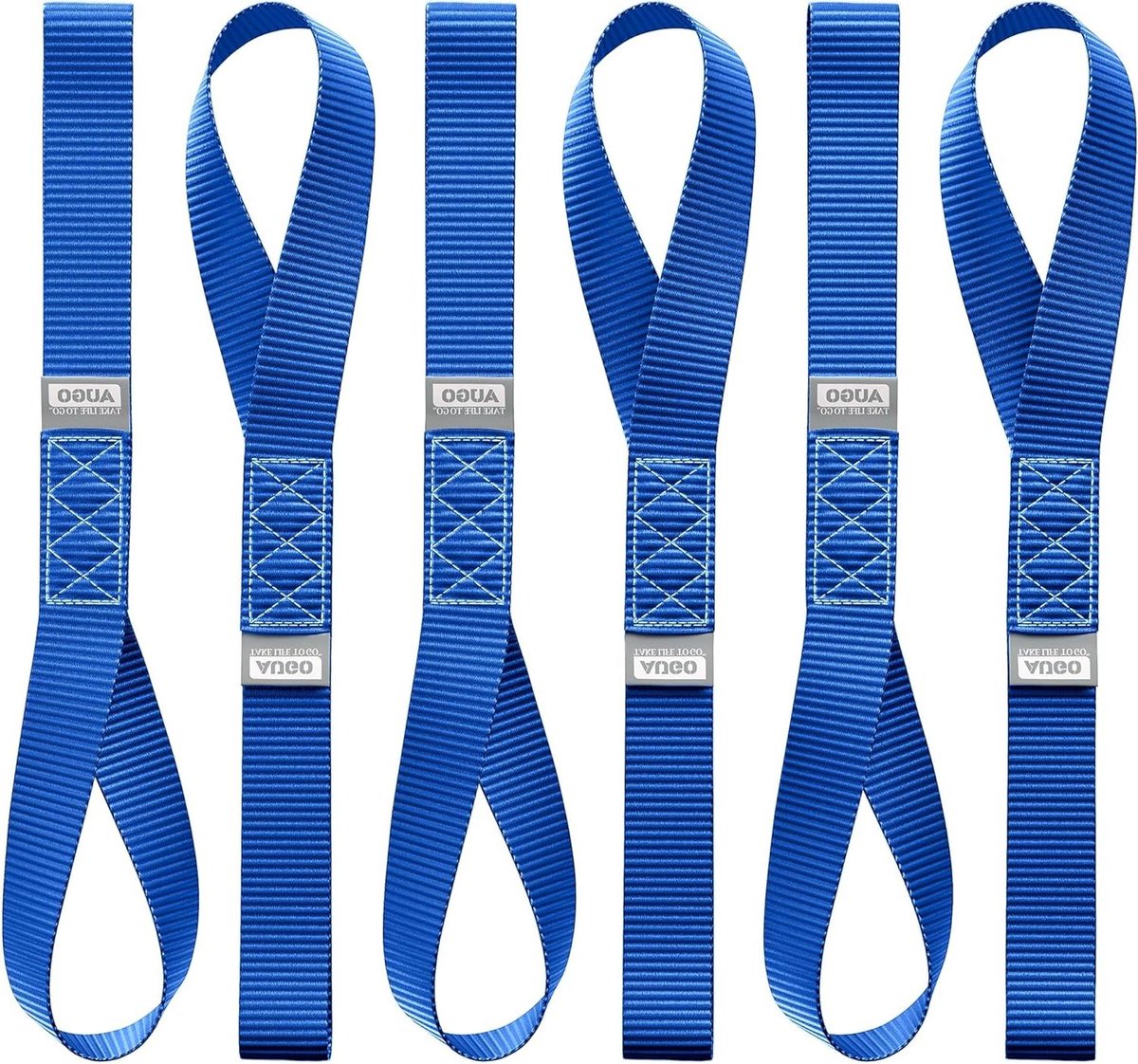 Zachte Lussen - Spanbanden Ankerbanden - Vastzetten van ladingen - Extra sterke lussen - 43 cm - Blauw