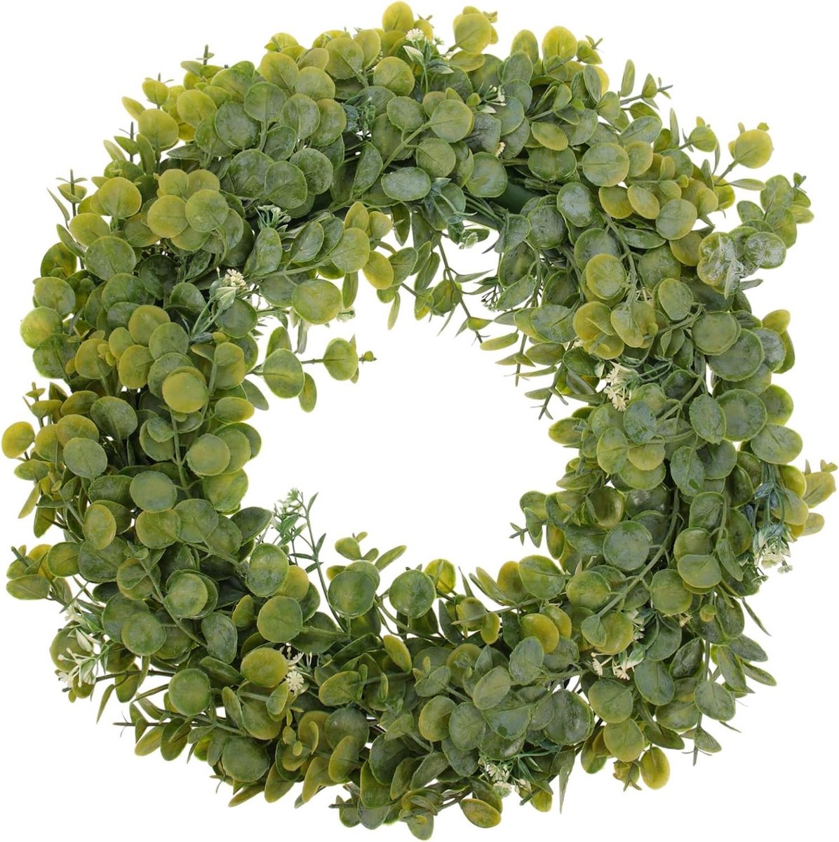 Kunstkrans Eucalyptus - Decoratieve Krans - Woondecoratie - Onderhoudsvrij - 37 cm - Groen