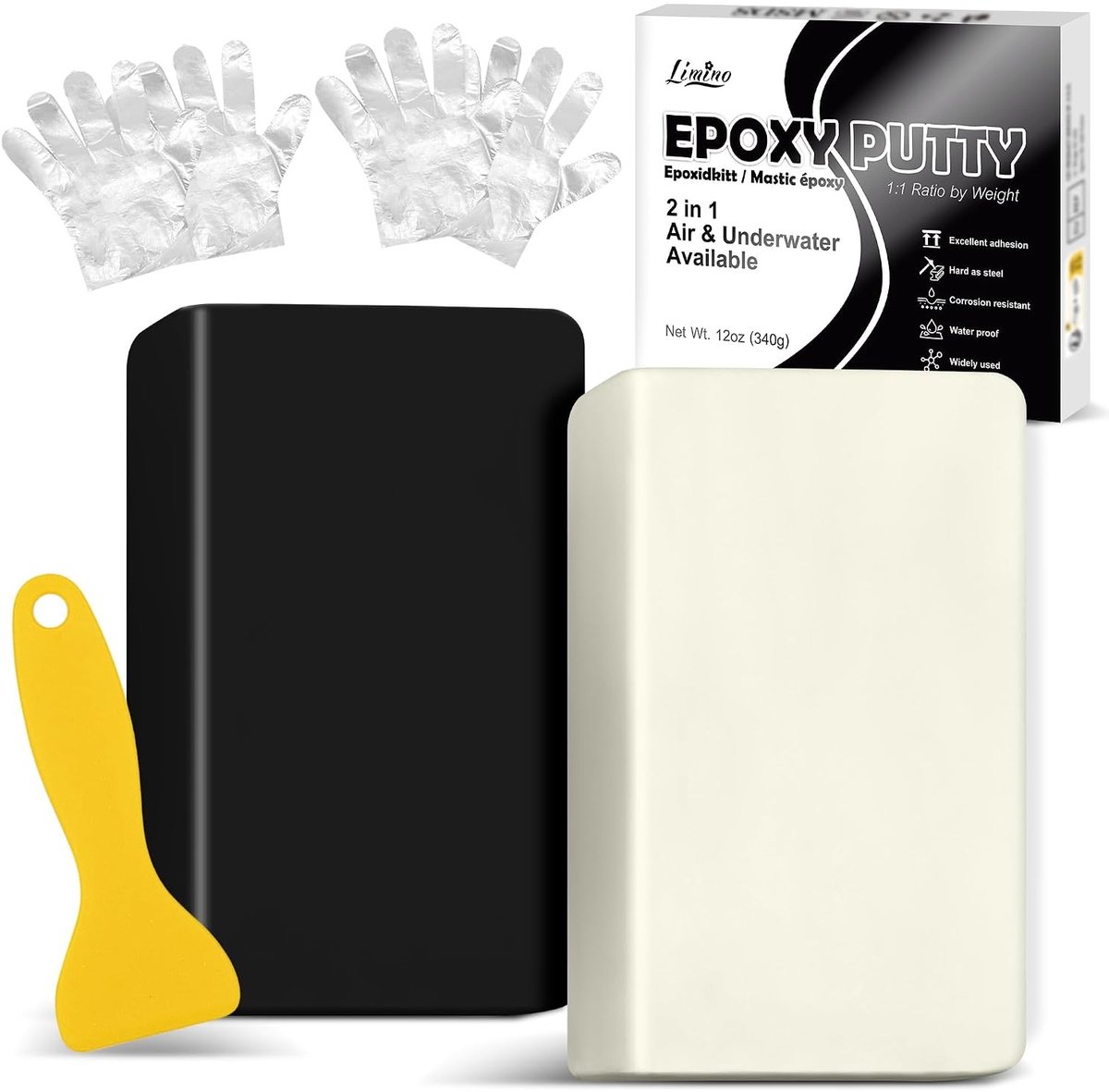 Epoxy Kit - Zwart - 340 g - 2-Componenten Reparatieset voor Zwembaden en Diverse Materialen