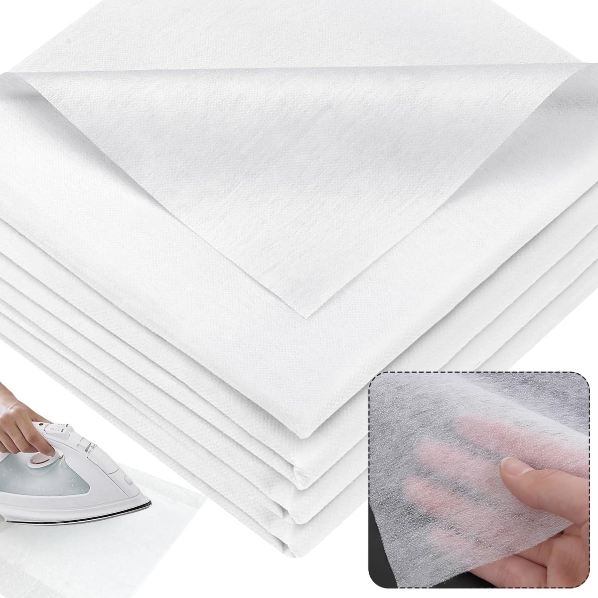 Bügelflies voor Versteking 5x1m - Opstrijkbaar Vlies voor Stoffen Wit 35g/m²