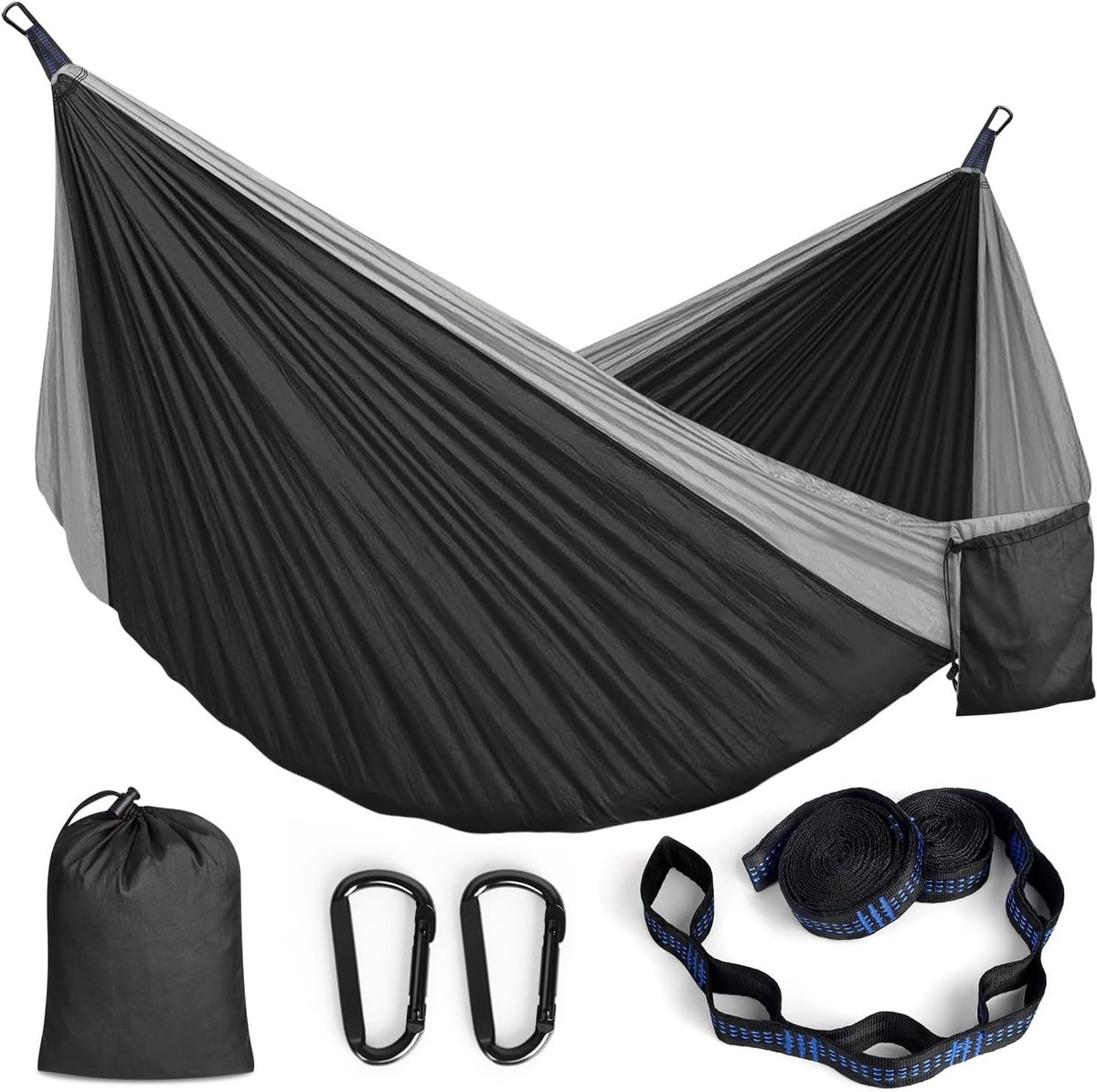 Camping Hammock 295x140cm - Parachute Nylon - 800lbs draagvermogen - Ideaal voor reizen - SnelShoppen