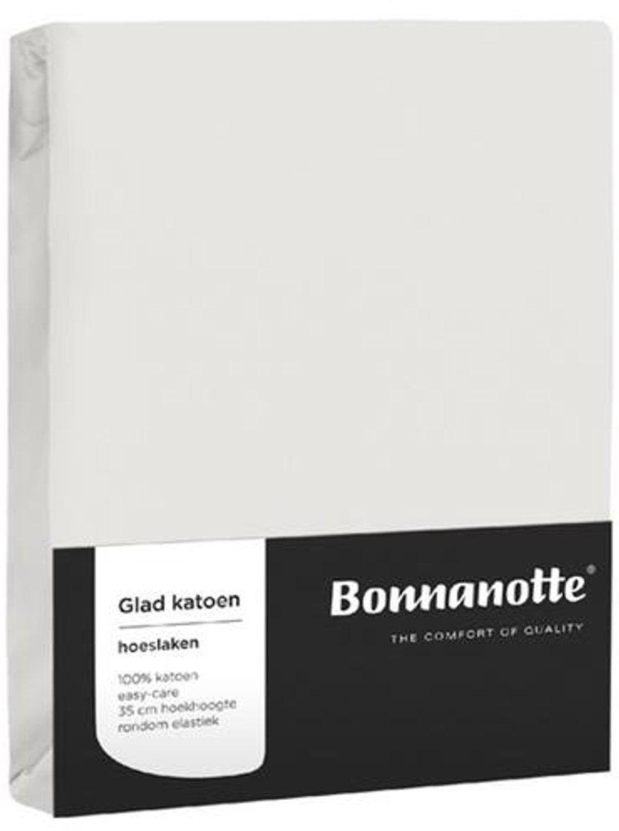 Katoen hoeslaken - 120x200 / Offwhite