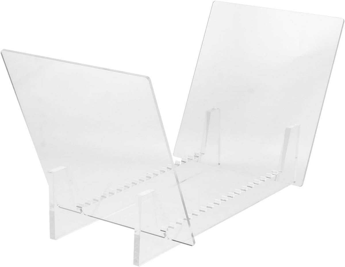 1 stuk - Plaathouder - Plaathouder voor bewerking - Afneembaar - Acryl - Desktop Magazine Display Stand - Transparant