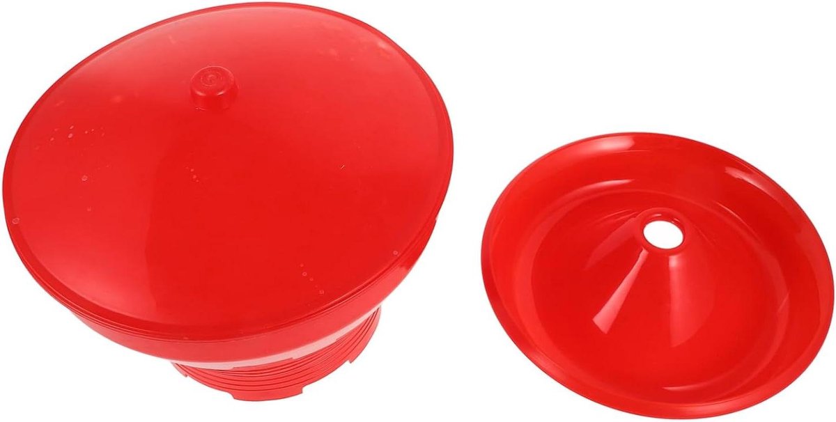 Voederbak Pluimvee - Kippenvoerbak Waterbak - Voeren en Drinken - Robuust Zonbestendig - 6 Liter - Rood