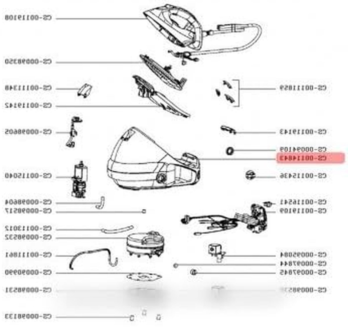 Strijkijzer Behuizing - Reserveonderdeel - Strijkaccessoire - Specifieke Pasvorm - N.v.t. - N.v.t.
