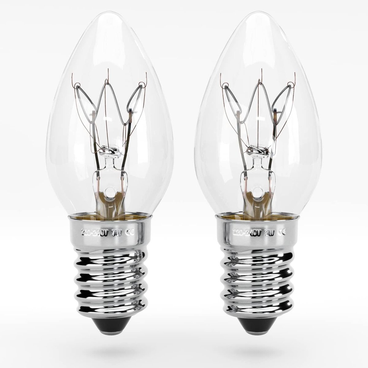 Gloeilamp E14 - Wit - 2 Stück - 7 Watt - Voor Zoutlamp en Geurlamp