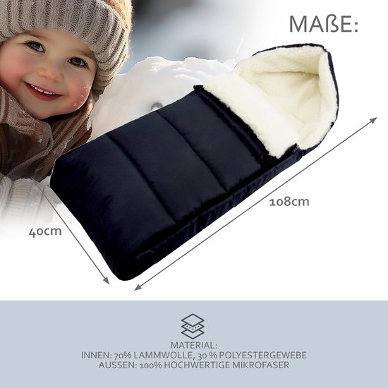 Wintervoetenzak - Kinderwagenhoes - Warm en droog - Universele pasvorm - 108 cm - Lila — afbeelding 4