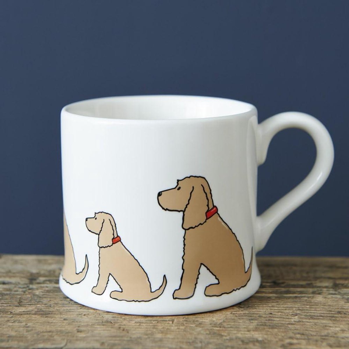 Hond Mok - Cocker Spaniel - Ochtendkoffie Genieten - Keramiek Ontwerp - 7.5 cm Hoog - Wit