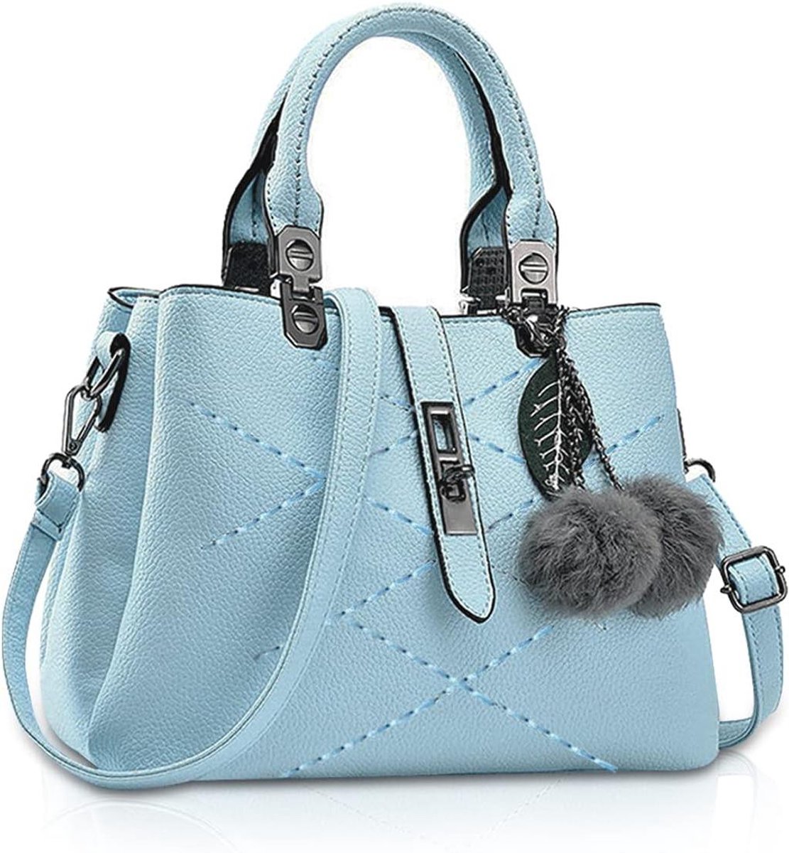 Dames Handtas - Schoudertas - Dagelijks Gebruik - Italiaans Design - 24 x 19 cm - Zwart