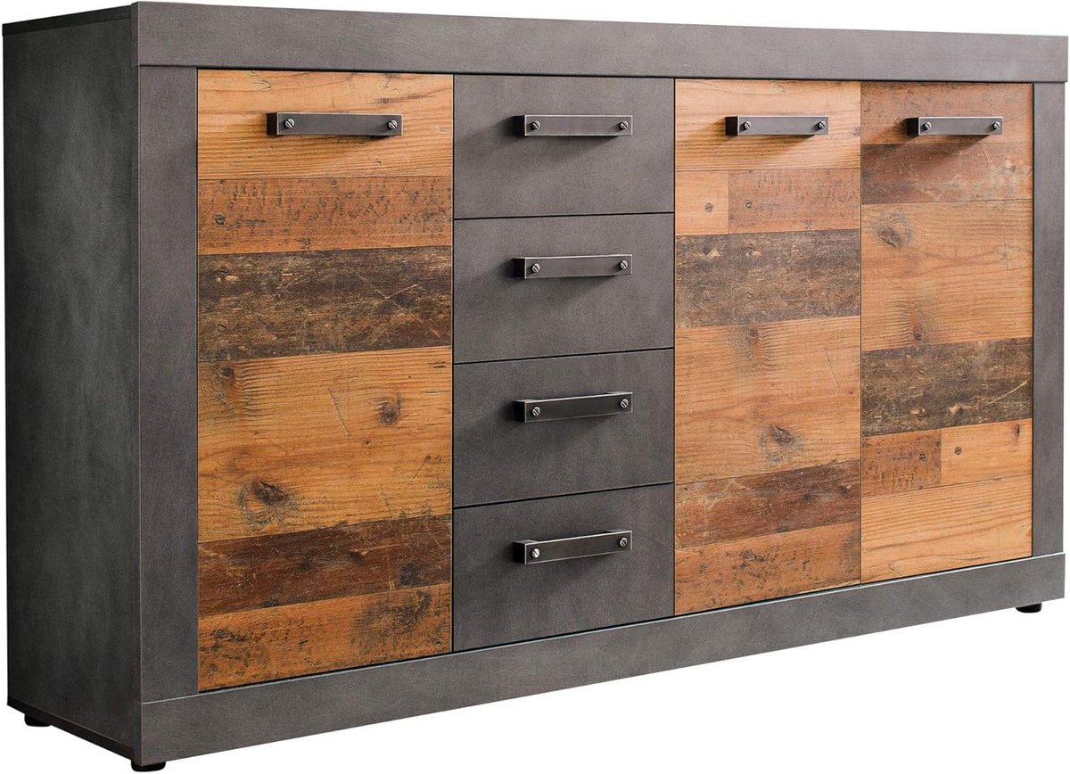 Ladekast - Dressoir - Opbergen - FSC Gecertificeerd - 151 x 86 cm - Grafietgrijs