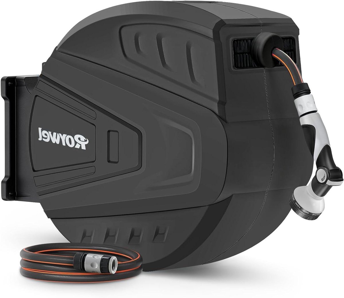 Tuinslanghaspel - Slang oproller - Tuin water geven - Automatisch oprolsysteem - 30 meter - Zwart