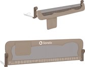 Lionelo Eva Barrière de Lit – Barrière de Sécurité jusqu’à 27 kg – Pliable à 180° – Largeur 150 cm – Cadre en Aluminium Durable – SecureBelt & Verrou StandSafe – Pour Enfants 18 mois à 5 ans