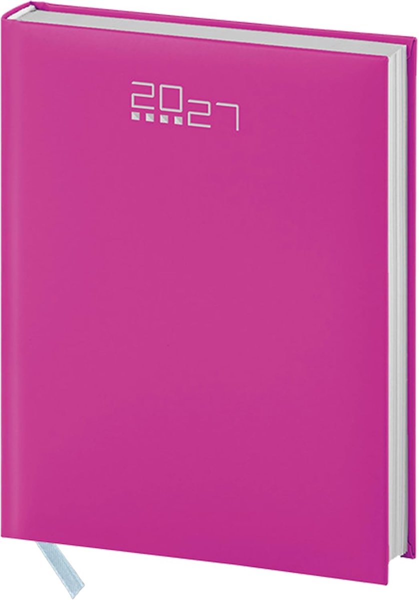 Succesplanner - Fuchsia - 15 x 21 cm - Gevoerde Dagplanner met Maand- en Doelenoverzicht - Voor Professionals