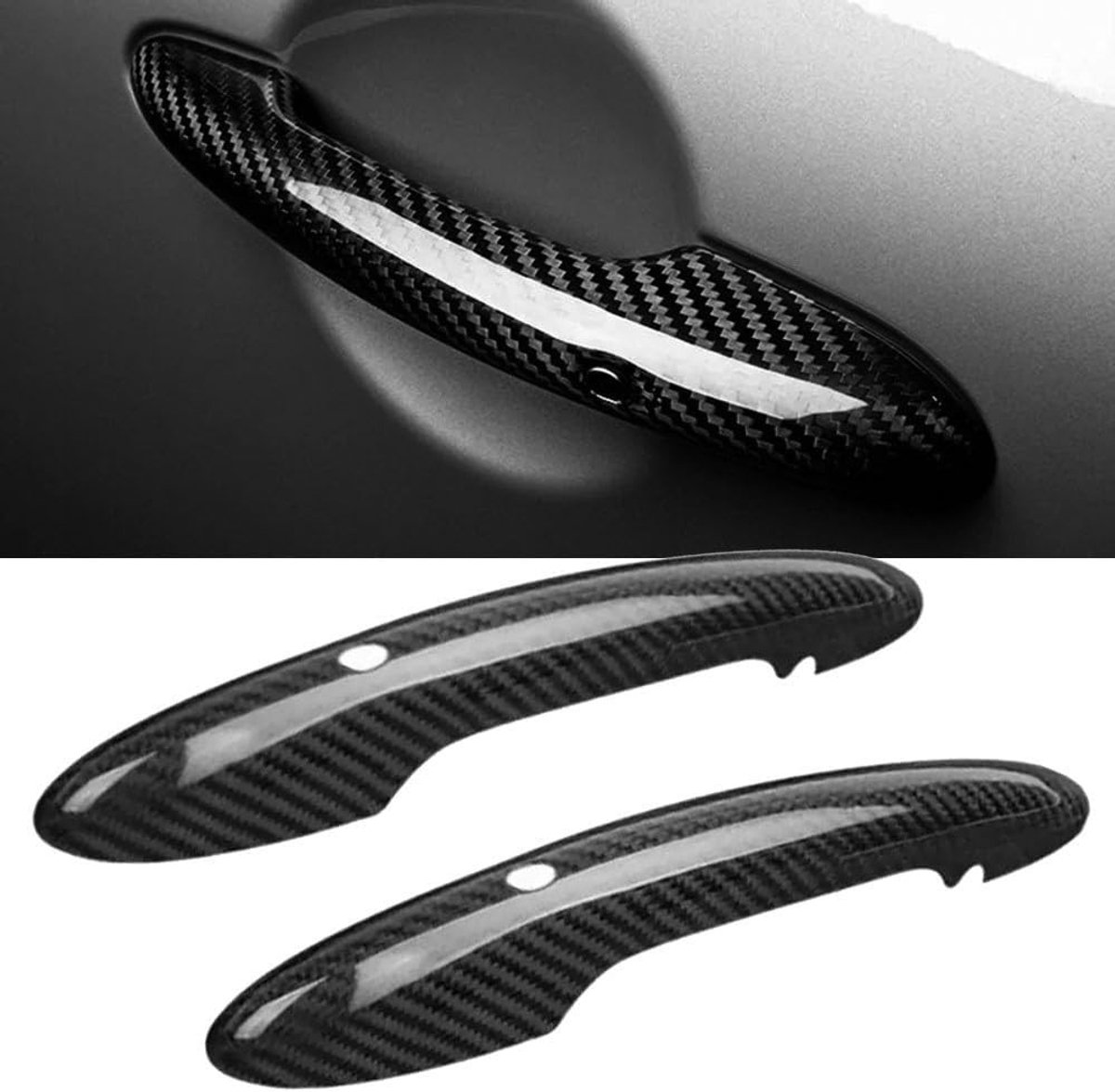 Set van 2 Deurhendel Covers in Carbon Fiber voor MINI Cooper F55 F56 F57 F60 - Bescherming en Stijl
