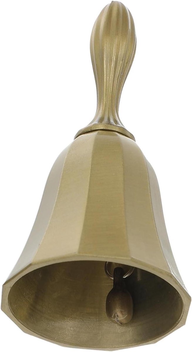 Metalen Oproepbel - Servicebel Keukenbel - Personeel Roepen - Luide Klank - 10 cm Hoog - Goudkleurig