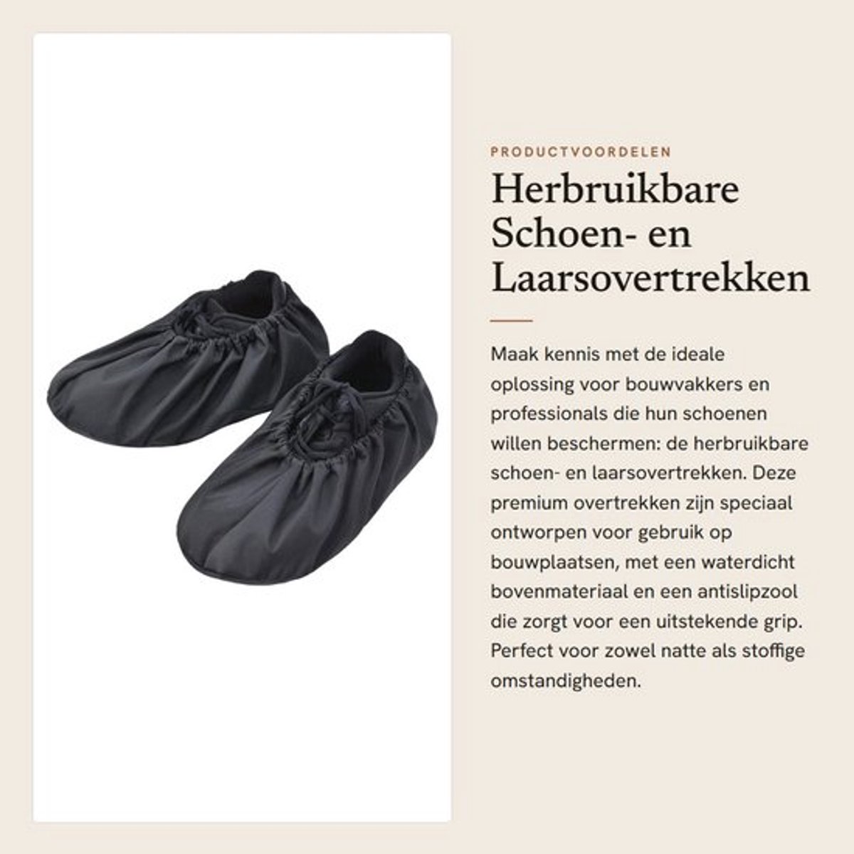 Schoenovertrekken Antislip - Herbruikbaar - Waterdicht - Wasbaar - 2 Maten - Pasvorm tot Herenmaat 48 - Overschoenen