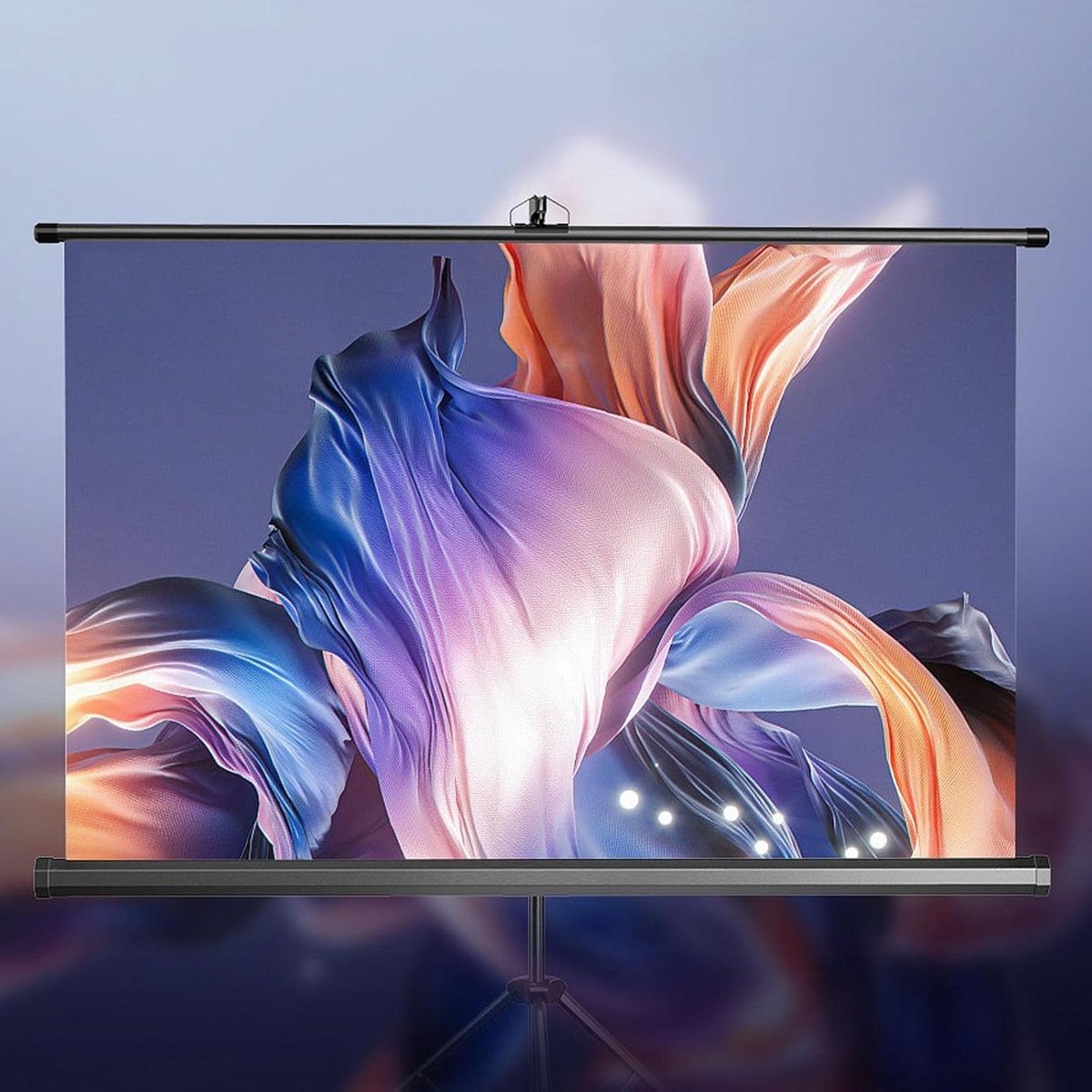 Projectiescherm met standaard - Beamerdoek Scherm voor projector - Film kijken thuis - Zelfborgend in hoogte verstelbaar - 60 inch