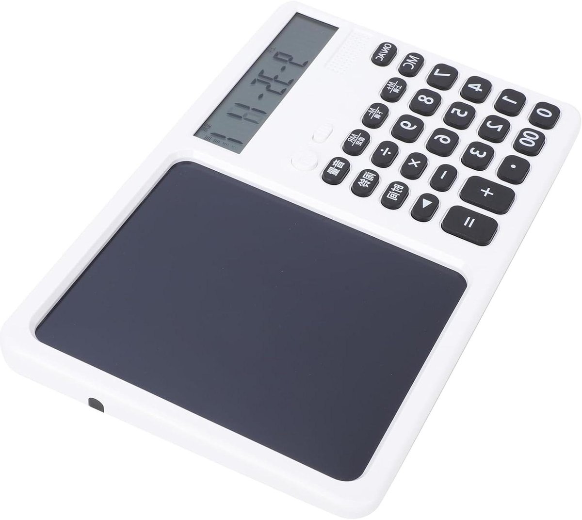 Rekenmachine met Kladblok - Digitale Notitie - Zakelijk Werk - Spraakfunctie Groot Display - 12 Cijfers - Wit