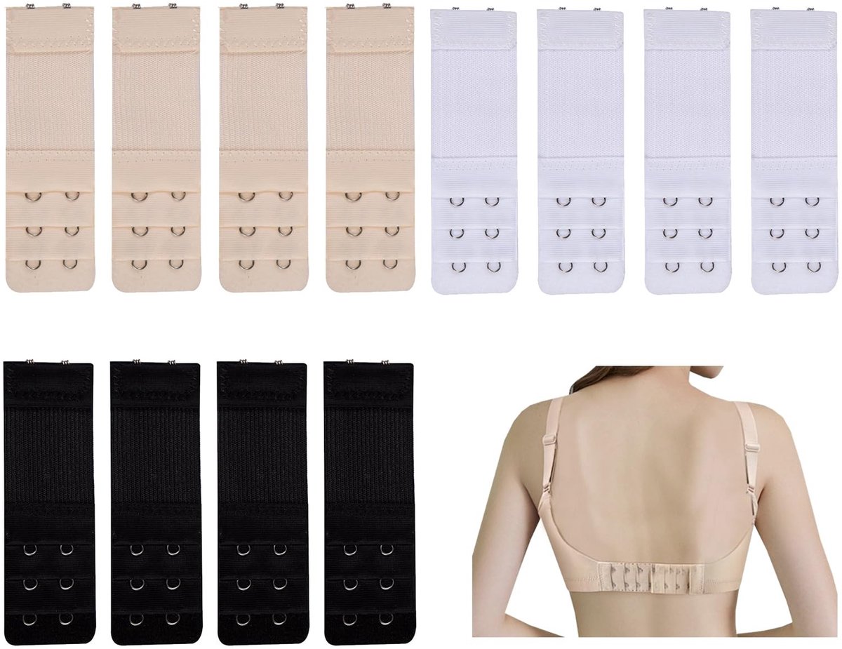 Omgoods - 12 Stuks Bh Extenders met 2 Haakjes