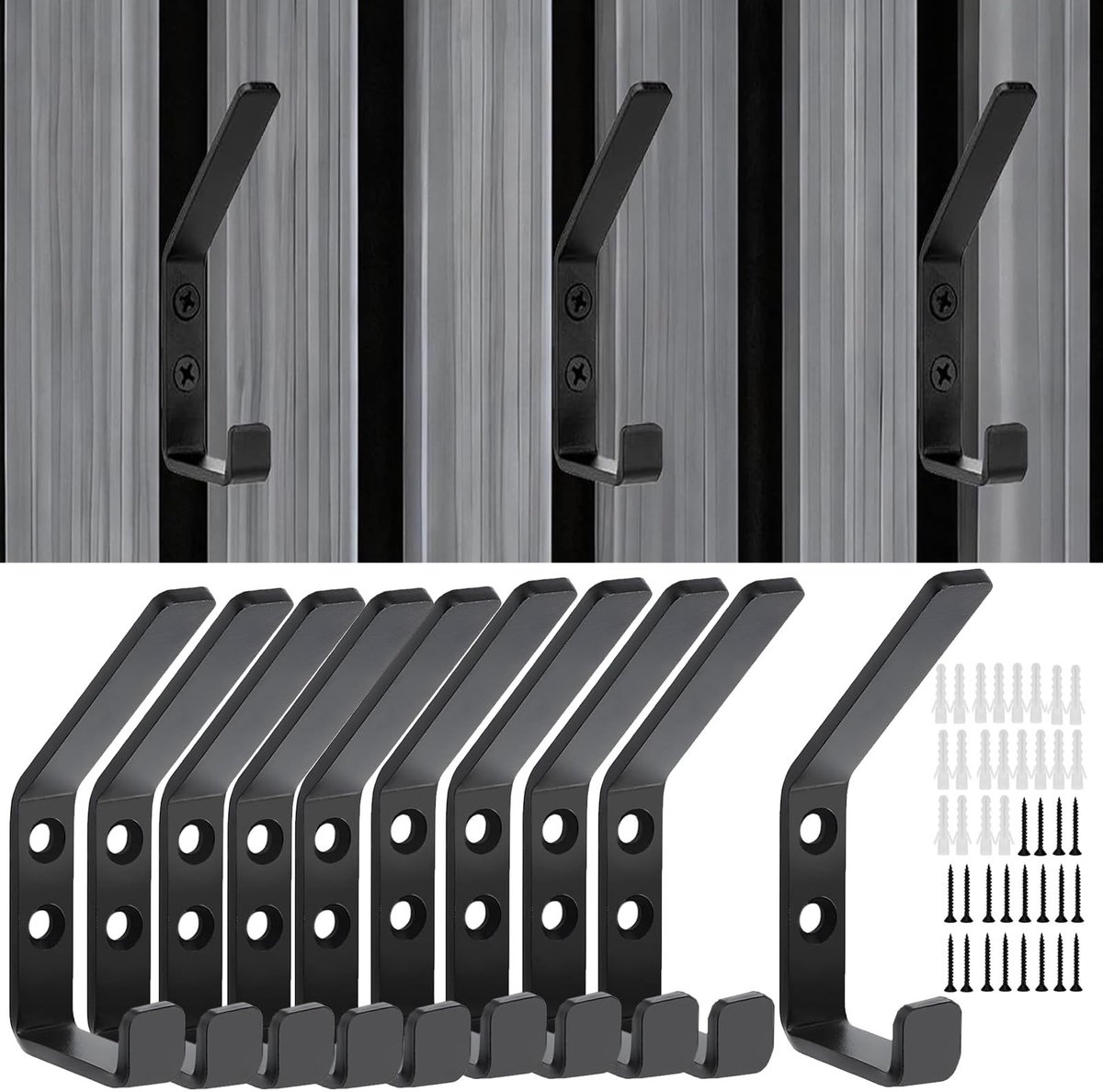 Omgoods - Minimalistische Kledinghaken voor Wandmontage (10 Stuks)