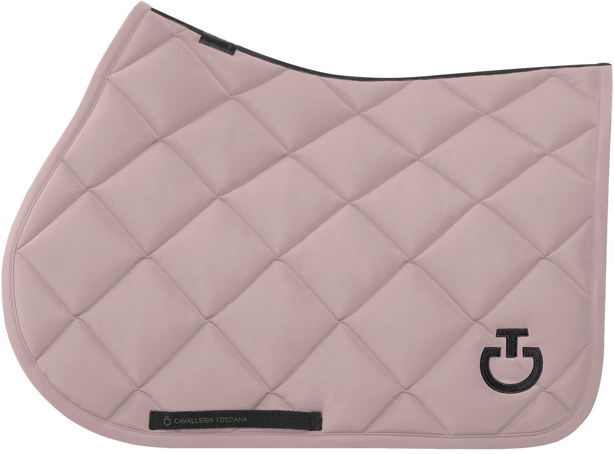 Cavalleria Toscana Diamond Quilted Jersey Zadeldek Jumping Full Cipria