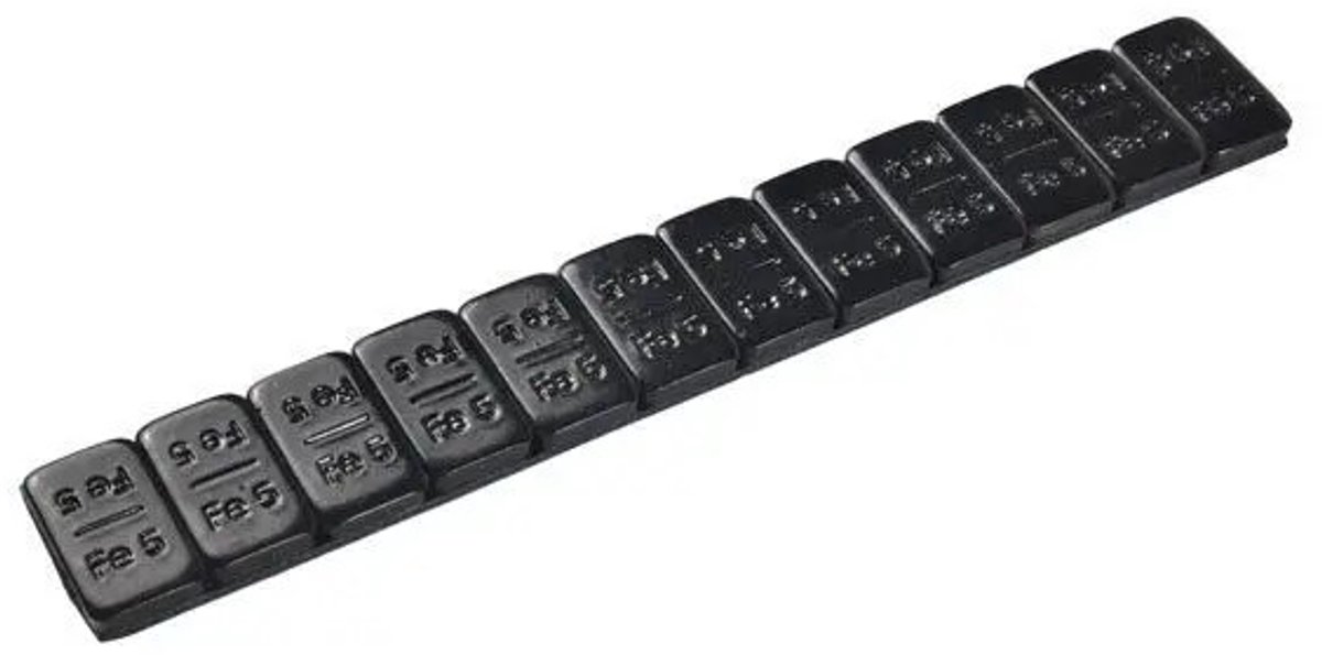 Zelfklevend gewicht 12x5 50st 3kg zwart gecoat