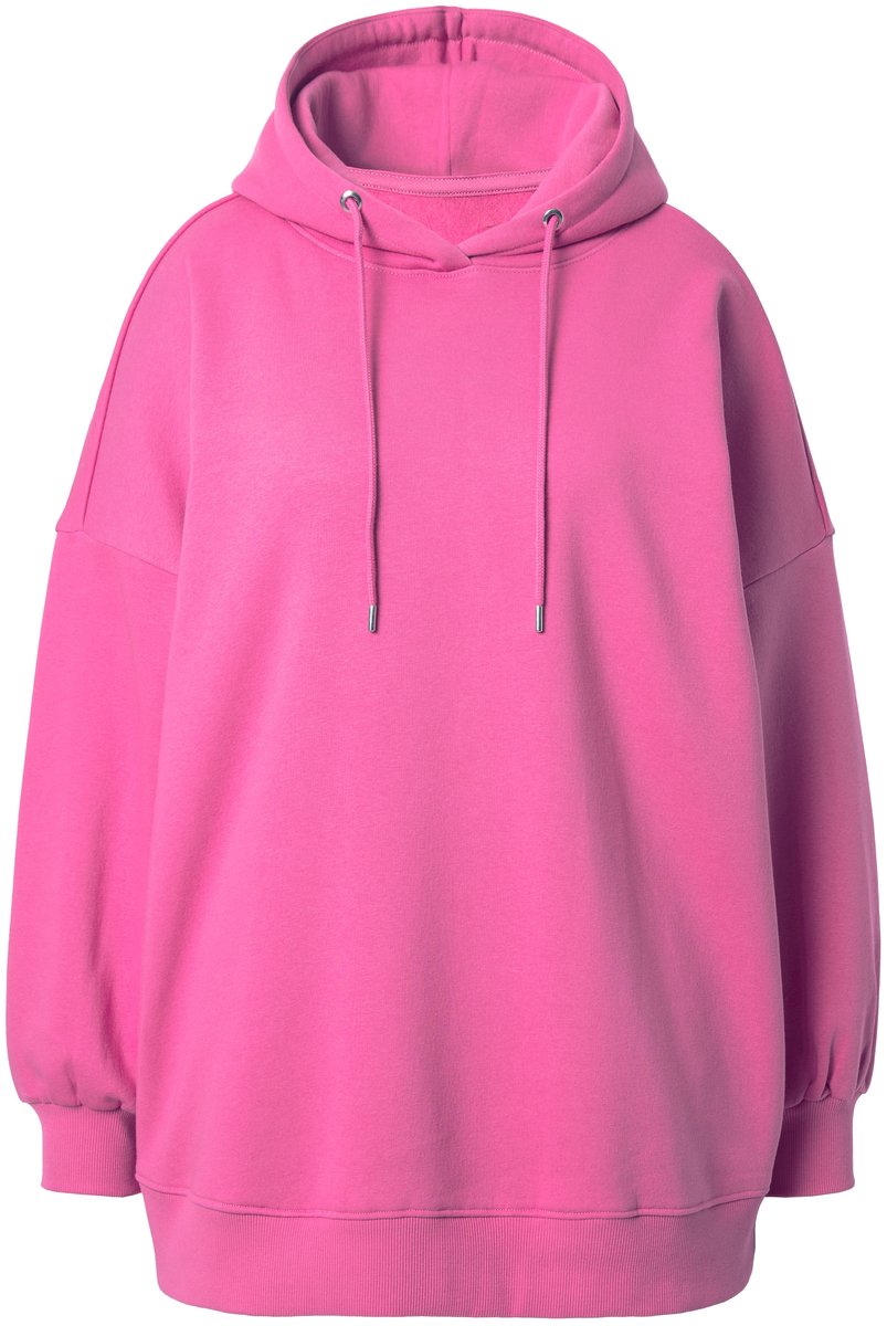 Studio Untold - Dames - Hoodie oversized model capuchon - Donkerroze - Maat 54+