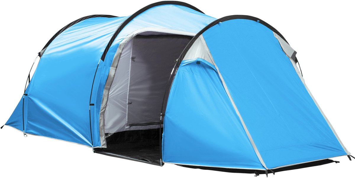 COVREO Tunneltent 426x206x154 cm lichtblauw polyester, voor 2-3 personen