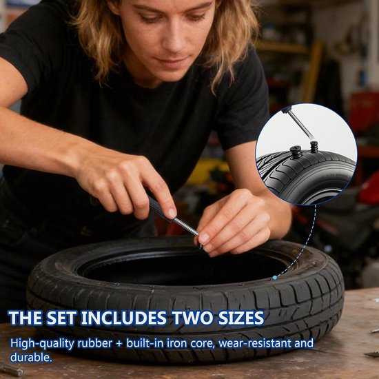 Autoband Reparatie Nagel - Bandenplug Set - Lekken Dichten - Tough Rubber Constructie - 10 x 5 x 3 cm — afbeelding 4