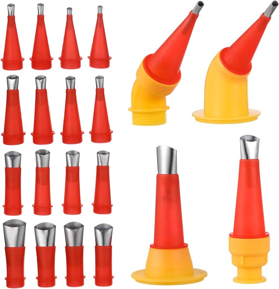 Kit Nozzle Tips - Kit Applicator Afdichtingsmondstuk - Kit Aanbrengen - Roestvrij Staal - 9 x 3 x 2.5 cm