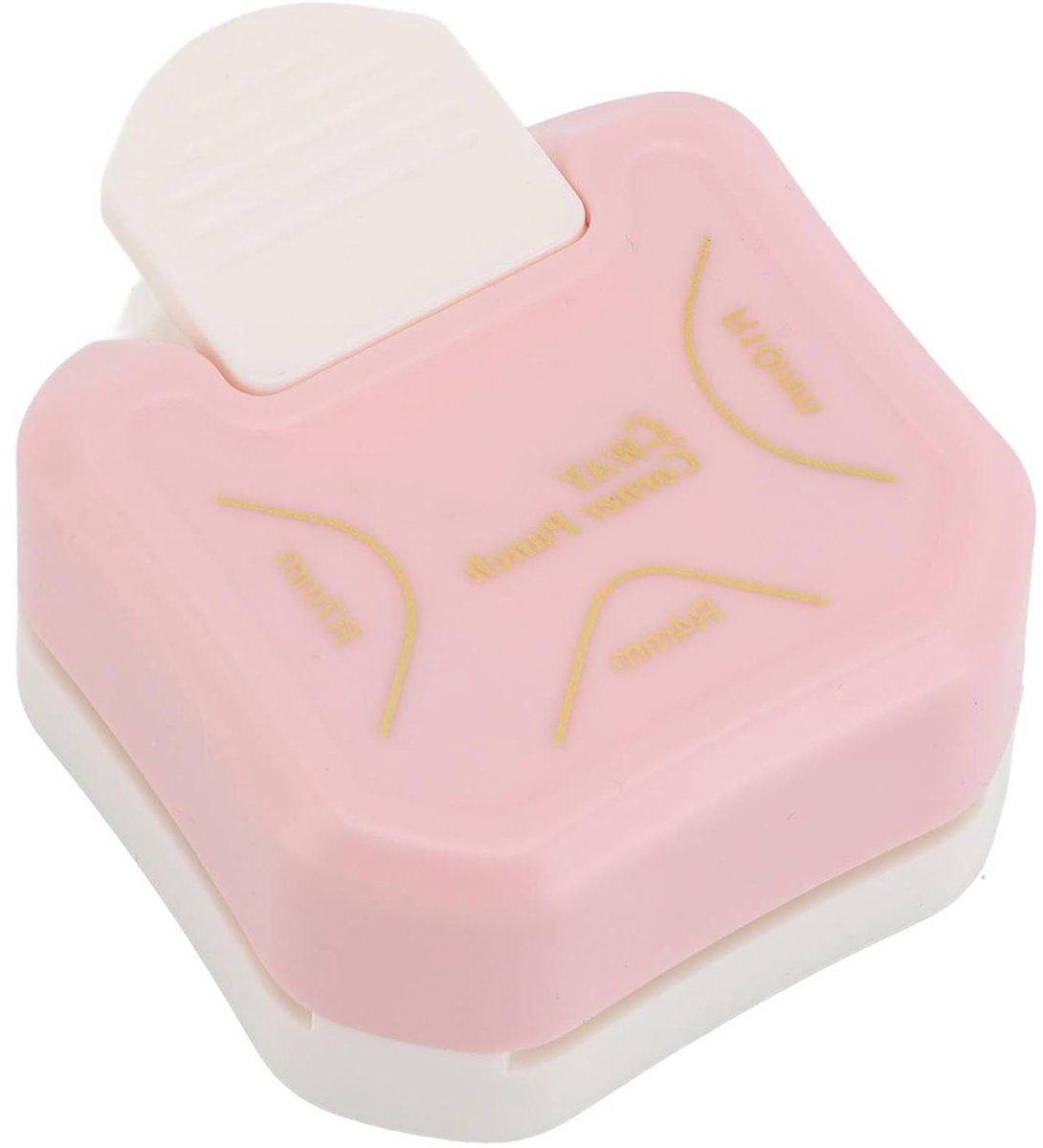 Papierhoekronder 3-in-1 - Hoeksnijder Pons - Kaarten Maken - Metalen Snijranden - R4mm R7mm R10mm - Blauw