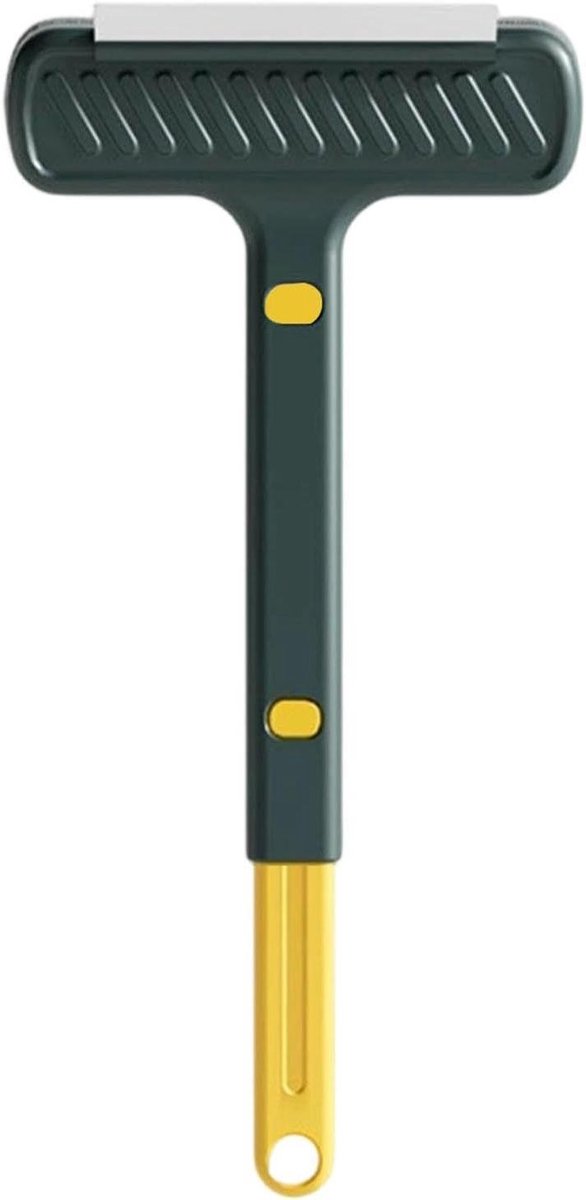 Raamtrekker - Raamreiniger Borstel - Glas Reinigen - 2-in-1 Functie - Verstelbare Handgreep - Groen